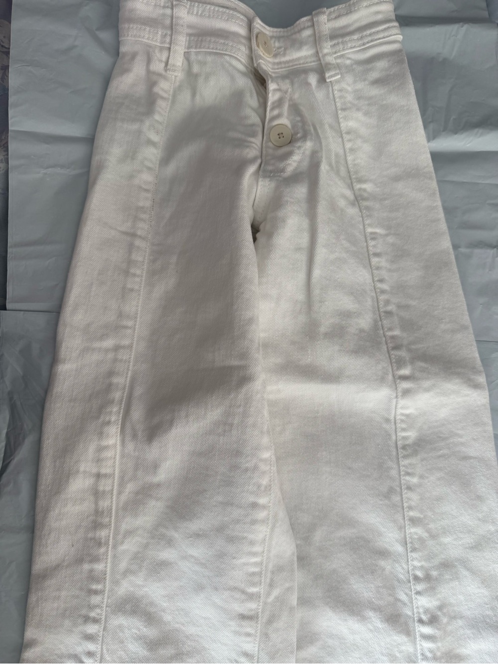 Zara Kids White Straight-Leg jeans
